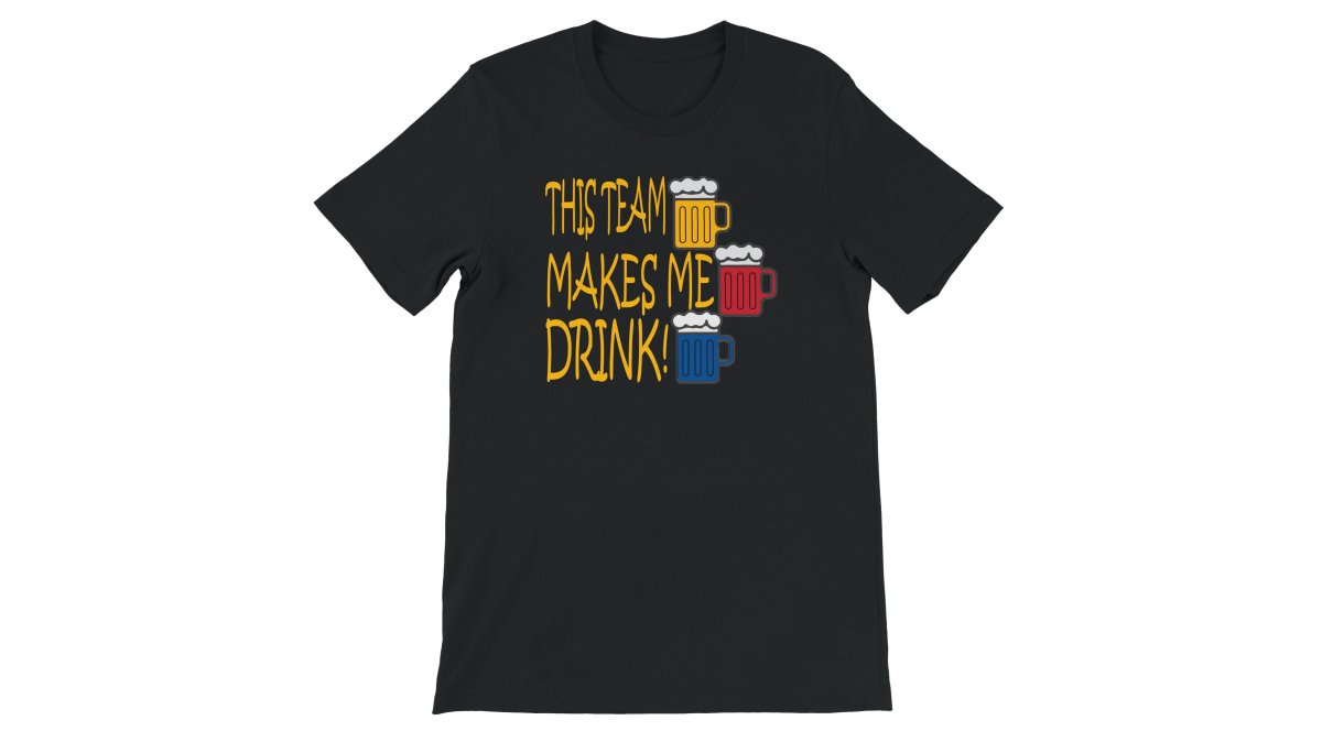 Steelers Tailgating T-Shirt – 'This Team Makes Me Drink'
