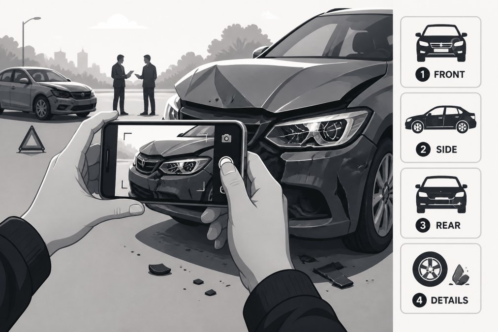 Step-by-step visual guide for file insurance claim