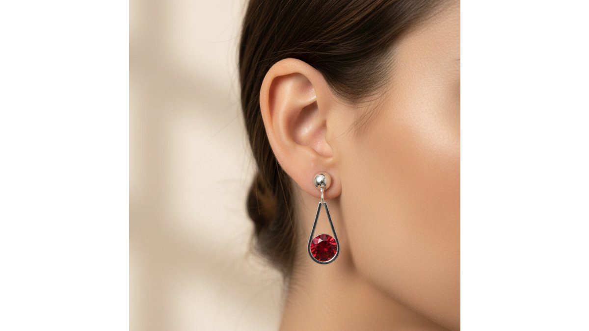Sterling Silver Drop Earrings - Minimal Lightweight Design in .925 Sterling Silver