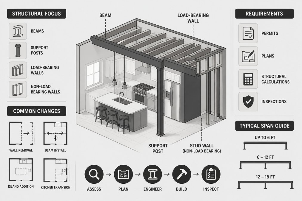 Structural Kitchen Remodel Requirements Explained (2026)