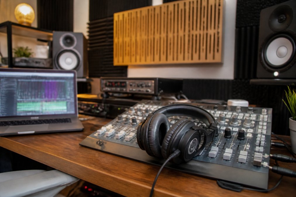 Infographic comparing technical specifications of top-rated studio headphones for home producers