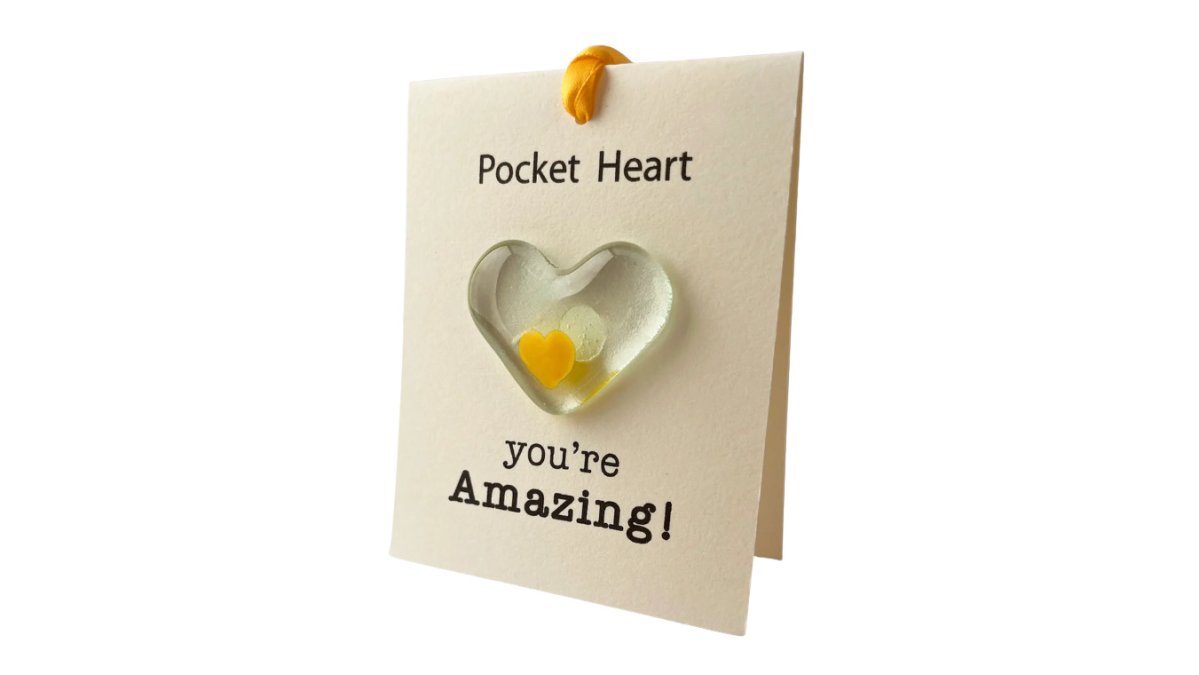 Stunning Handmade Glass Pocket Hearts