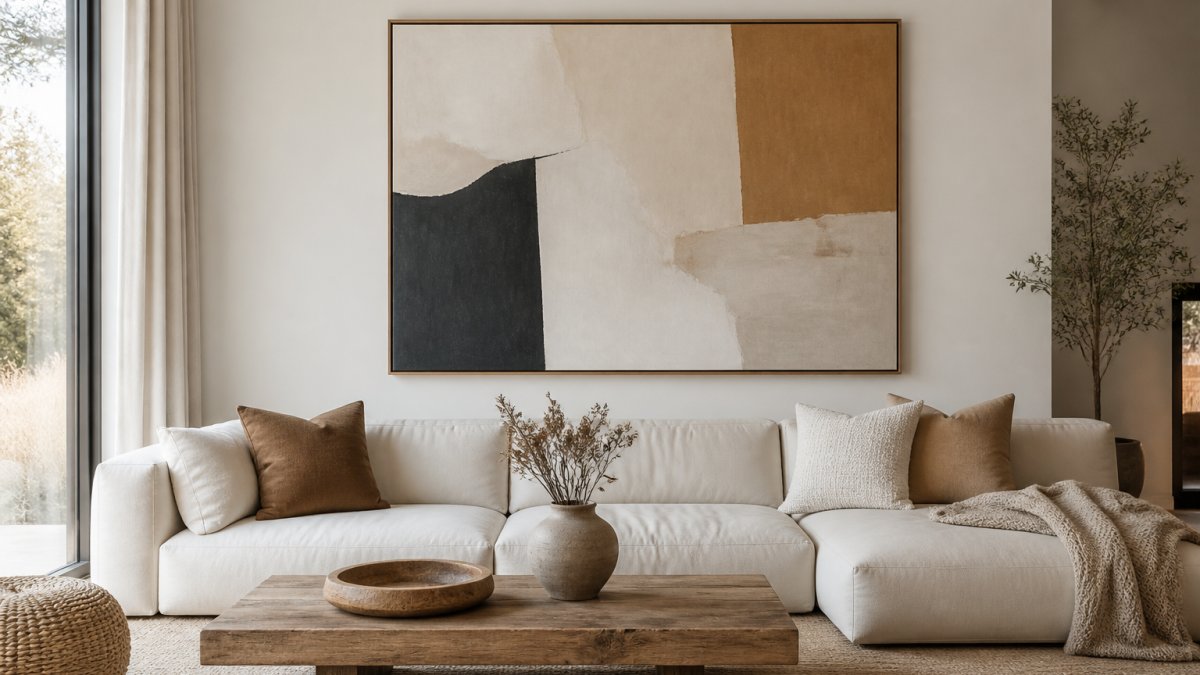 Styling Abstract Art in Minimalist Living Spaces