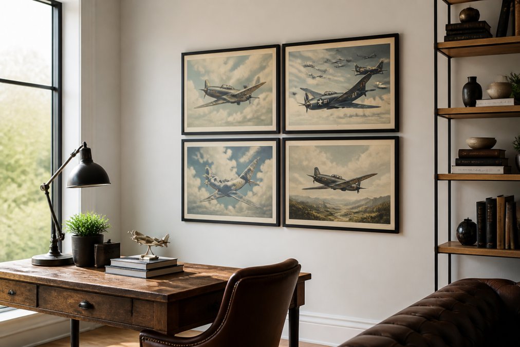 Styling Vintage Aviation Art in Modern Homes
