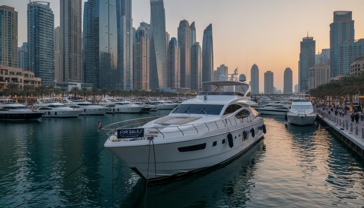 Professional illustration showing Luxury, Dubai for superyacht for sale in Dubai