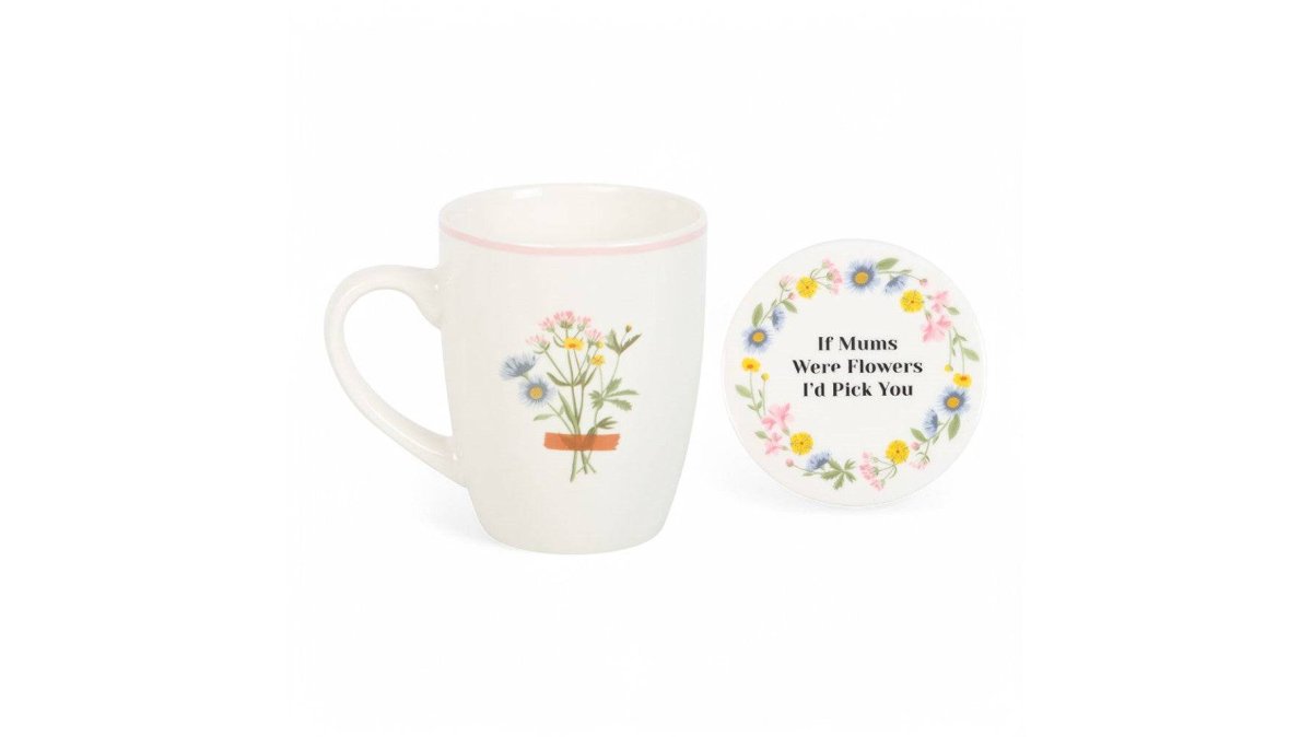 Surprise Mum on Mothers Day Ceramic Mug & Coaster Set