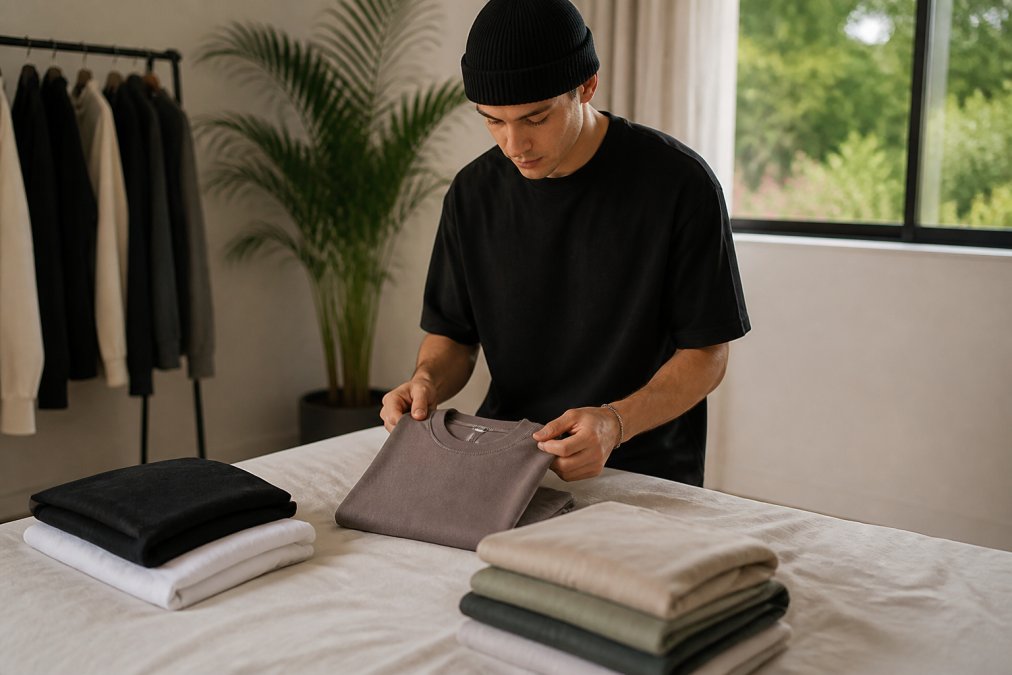 Infographic showing the process of curating a sustainable streetwear wardrobe based on price-per-wear value.