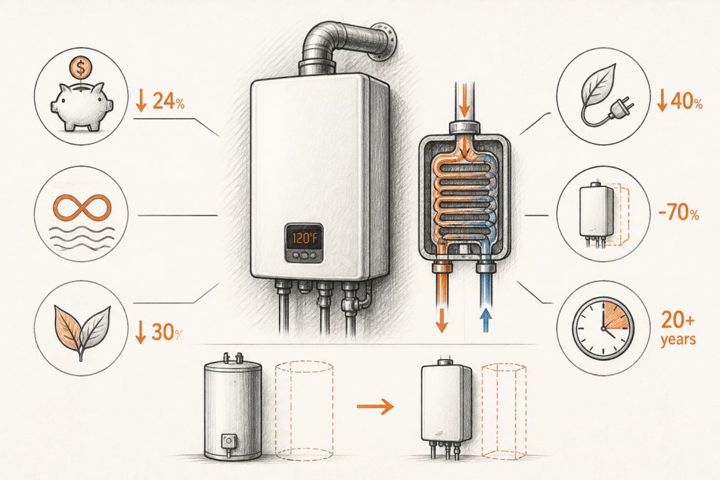 Tankless Water Heater Benefits: What Homeowners Need to Know