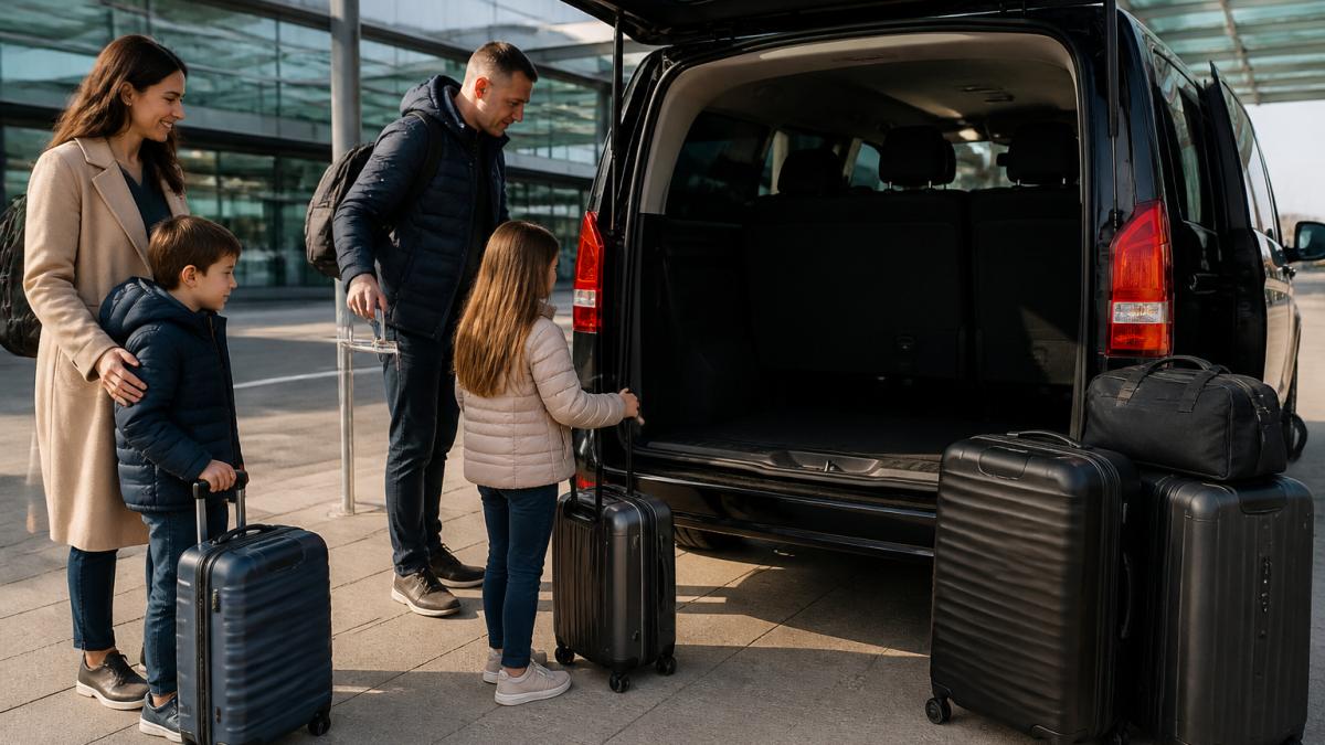 Taxi aéroport pour famille nombreuse