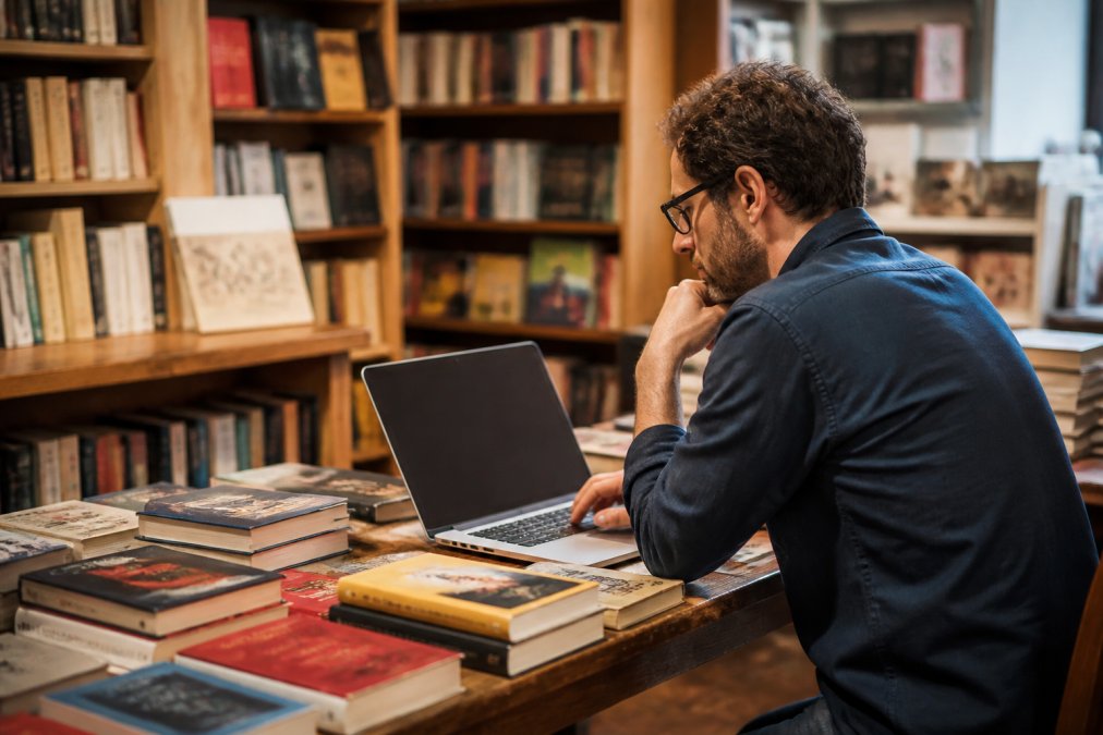 Infografica sui passaggi per gestire il magazzino libreria tramite software digitale