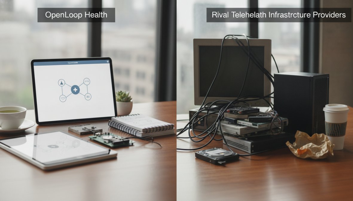 Visual comparison chart showing Healthcare for telehealth infrastructure providers