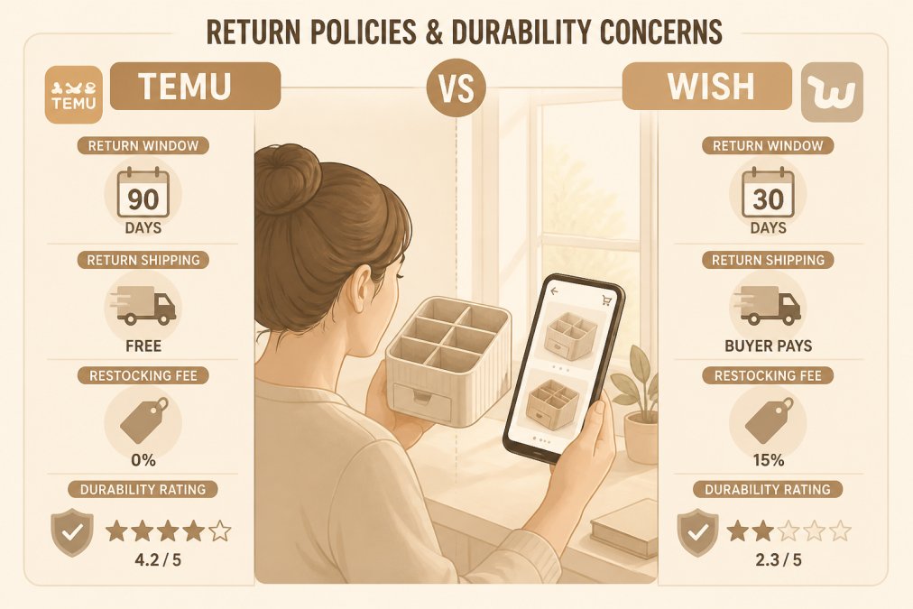 Person carefully examining a home organization gadget, comparing it side-by-side with product photos displayed on a smartphone, in natural daylight near a window