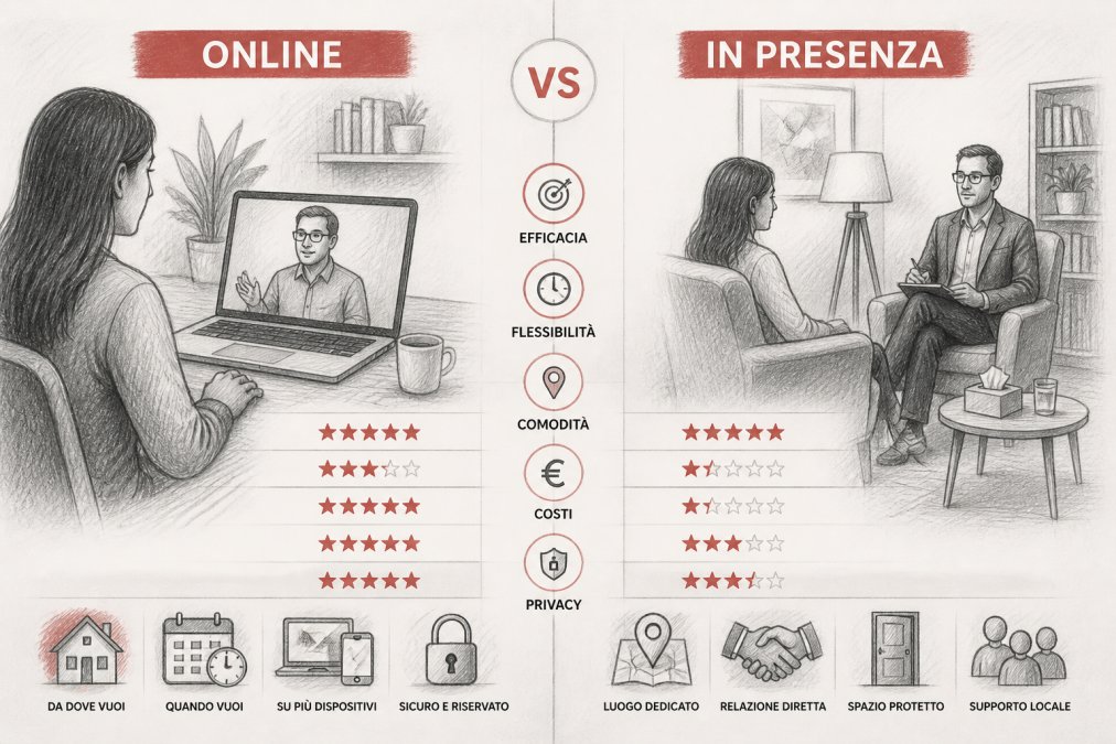 Terapia online vs in presenza: quale è più efficace?
