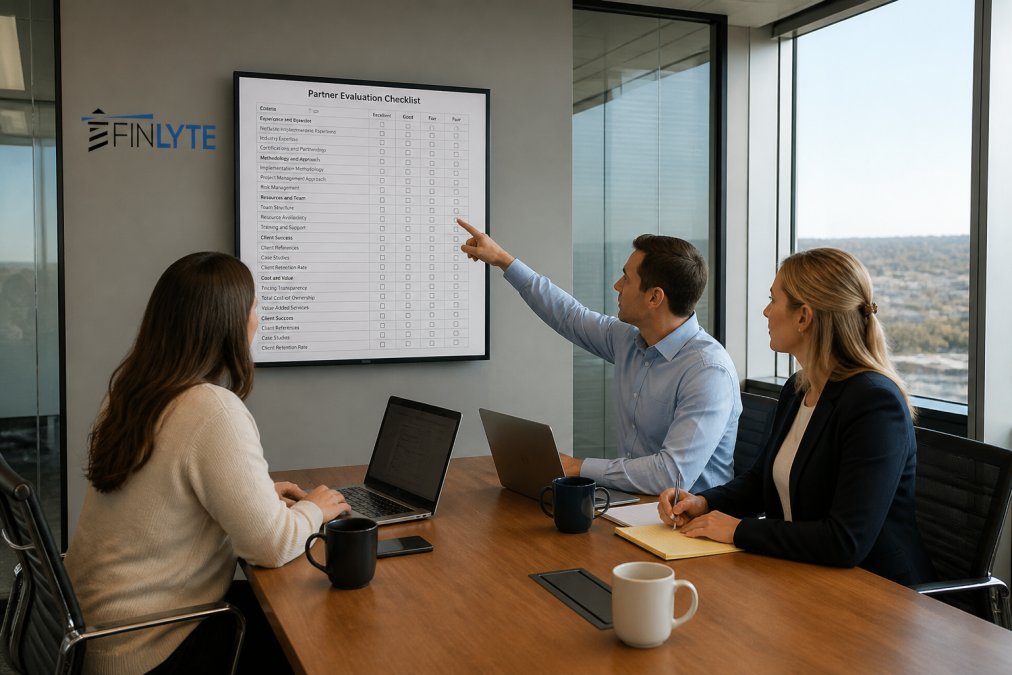 Evaluation checklist for selecting a NetSuite implementation partner as a Terillium alternative for midmarket firms.