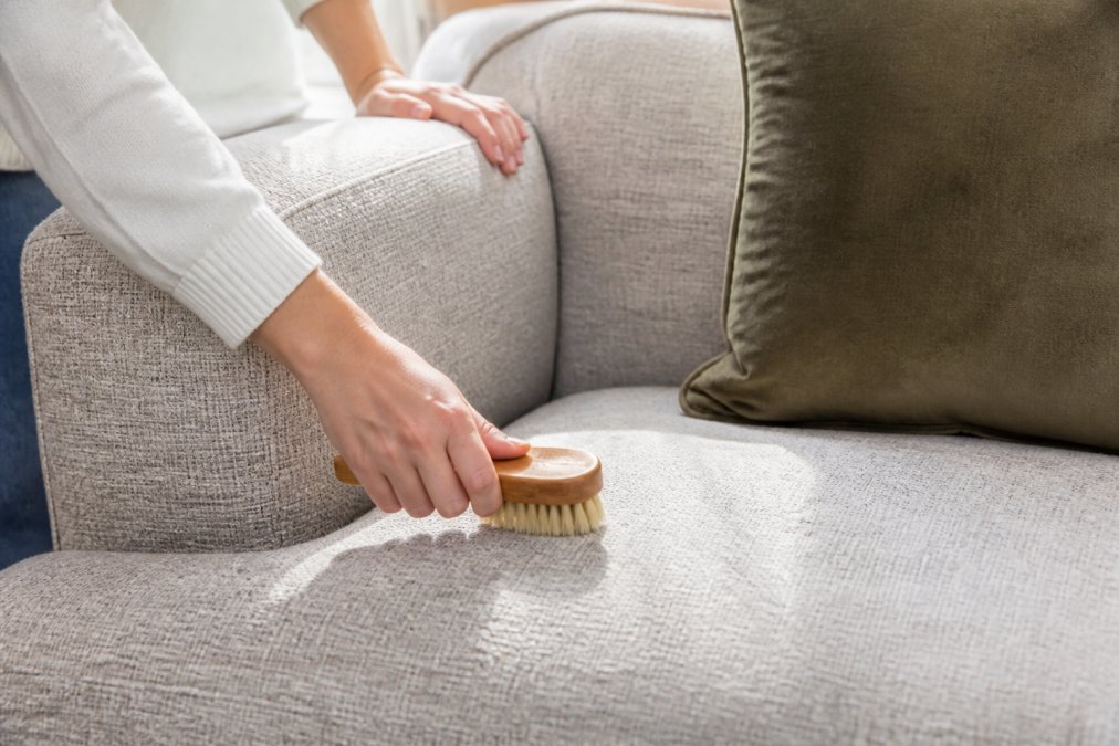 Step-by-step guide on cleaning sofa fabric to maintain your Tetrad furniture warranty coverage.