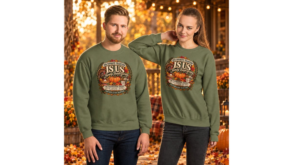 Thanksgiving Family Sweatshirt - Our Favorite Tradition Is Us Crewneck