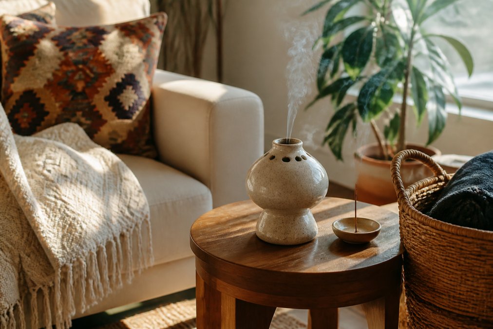 Infographic showing consumer trends in sourcing unique decor for modern bohemian living spaces