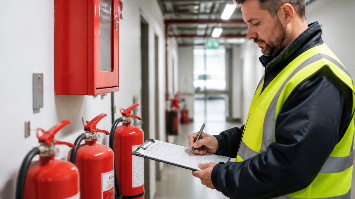 Professional demonstrating fire safety regulations for commercial property managers australia technique in modern clinical setting with natural lighting