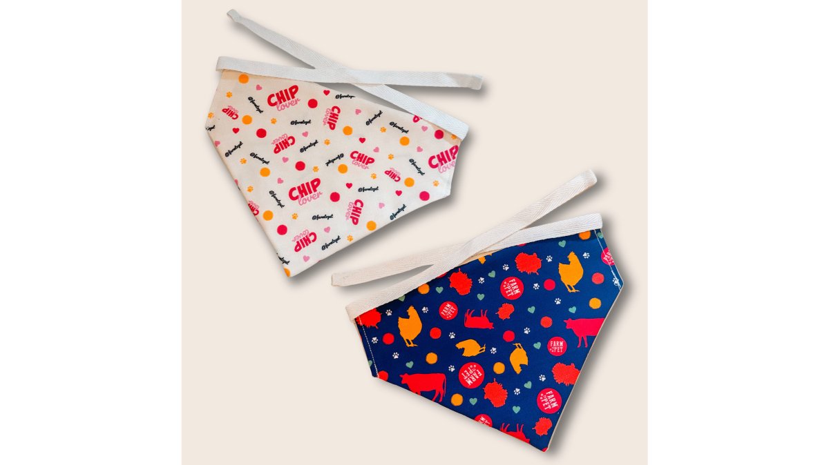 Tie-on Dog Bandana | Adjustable String-tie Bandana for Dogs and Cats