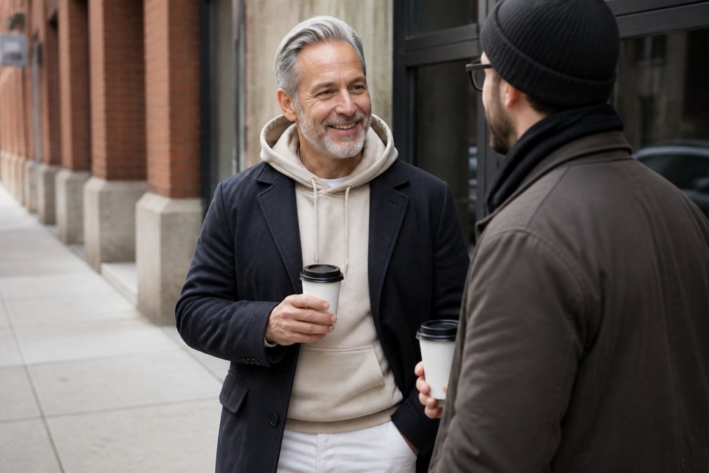 Step-by-step visual guide for Older for timeless streetwear for older men