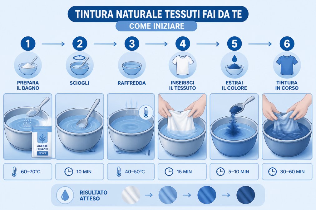Hands carefully applying natural dye to white cotton fabric in a ceramic bowl filled with warm water, showing the mordant preparation process with visible color extraction