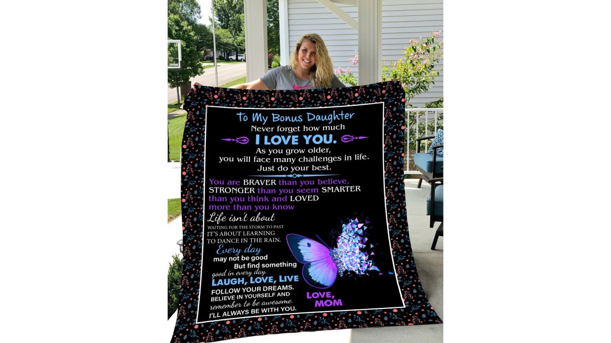 To My Bonus Daughter | Never forget how much I LOVE YOU | Arctic Fleece Blanket 50x60
