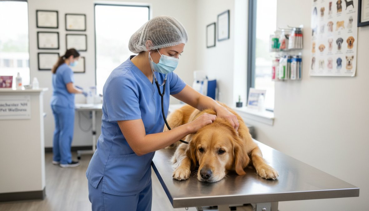 Professional illustration showing top 10 affordable pet surgery clinics in Manchester NH