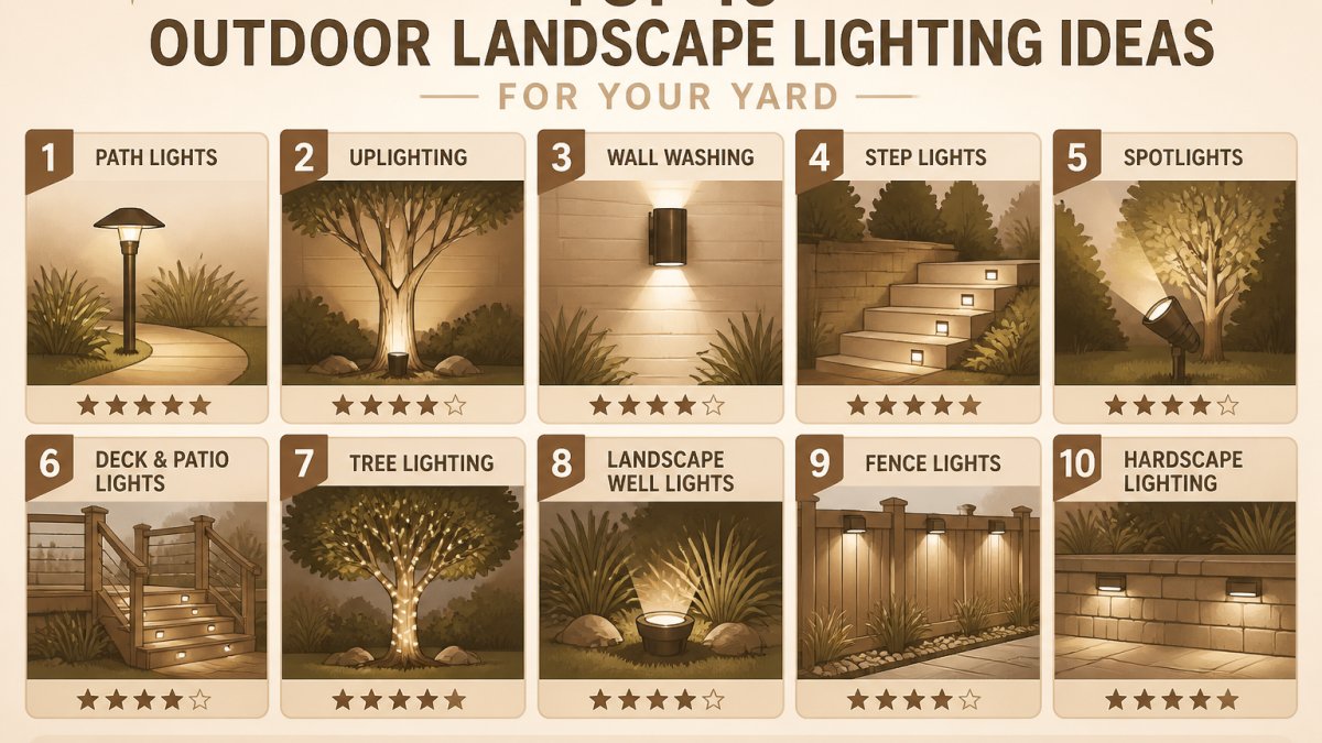 Top 10 Outdoor Landscape Lighting Ideas for Your Yard