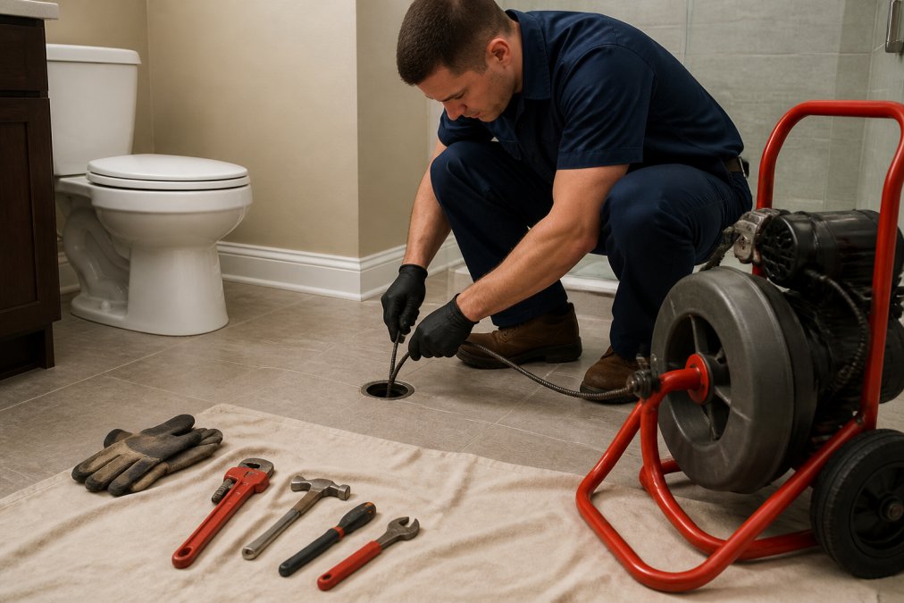Software tools interface for bathroom and drain and licensed concepts for emergency drain cleaning