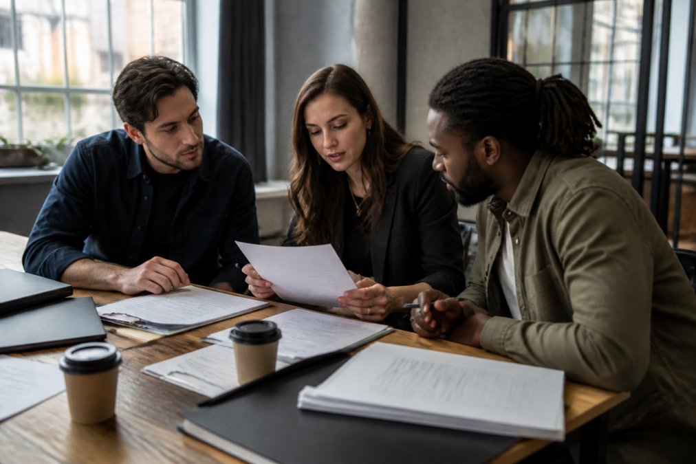 Music professionals reviewing a catalog migration checklist
