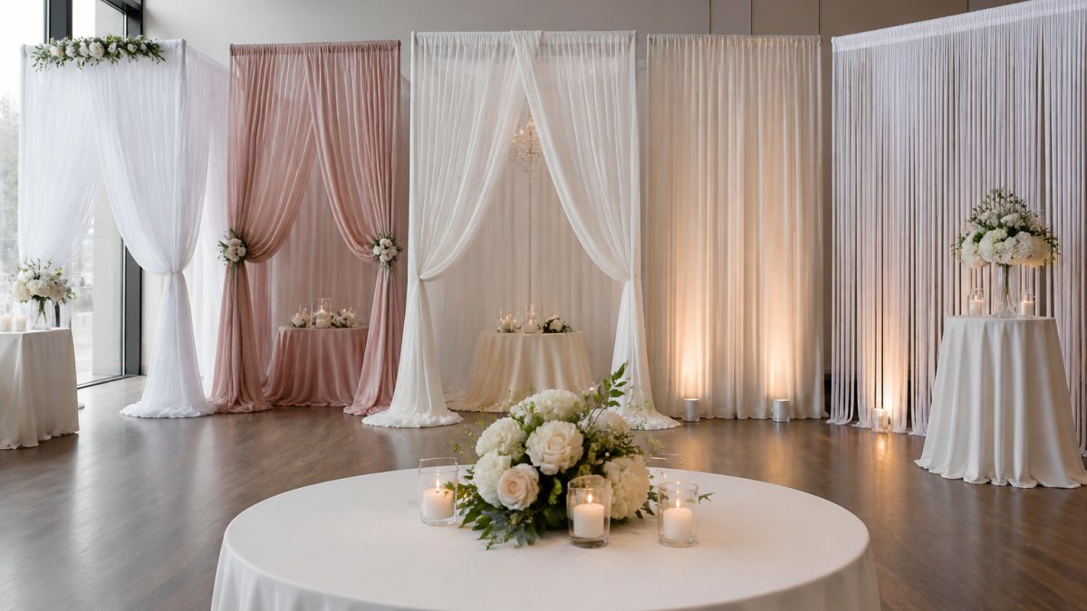 Top 5 Pipe and Drape Styles for Weddings