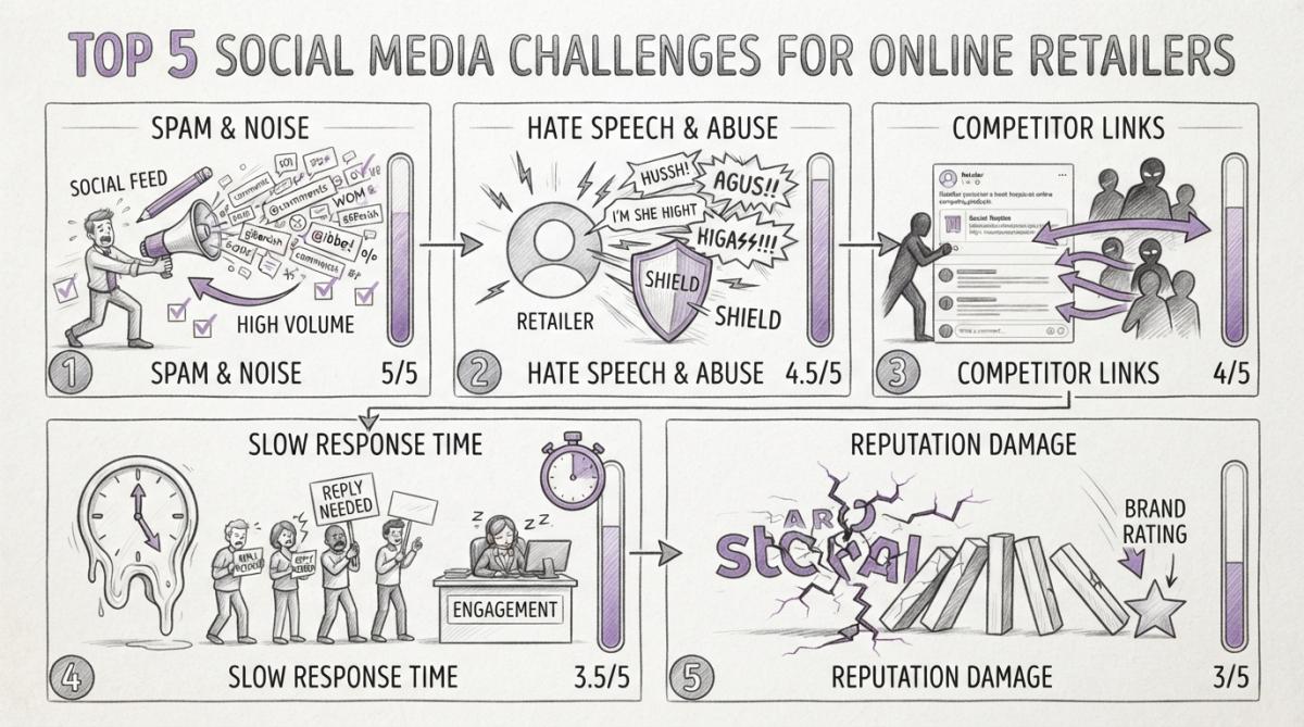 Top 5 Social Media Challenges for Online Retailers