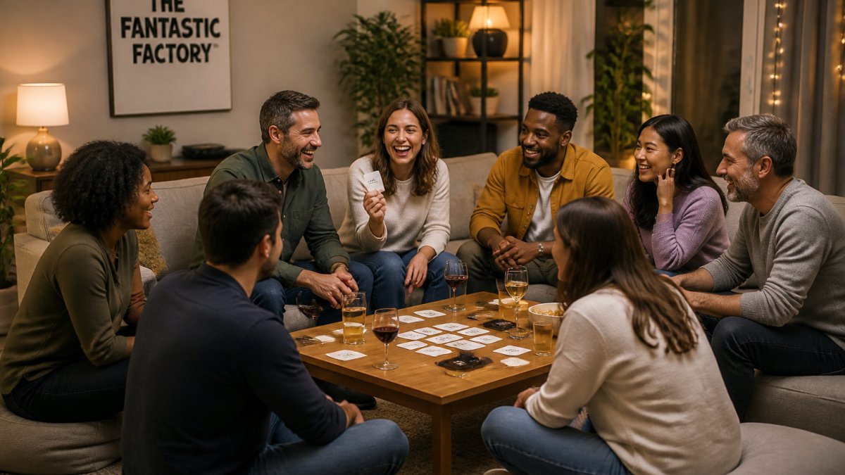 Infographic illustrating a step-by-step guide to selecting the perfect party game for different social settings