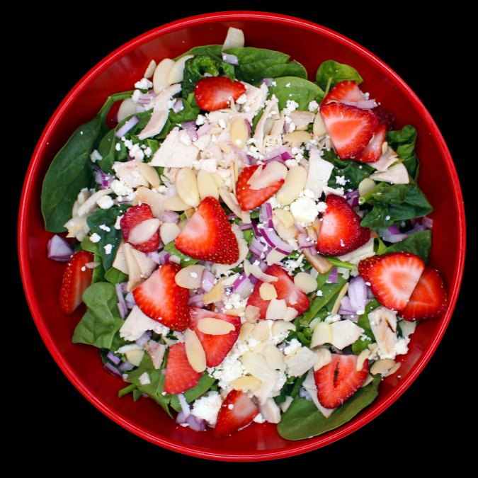 Top Veiw No Back Strawberry Salad