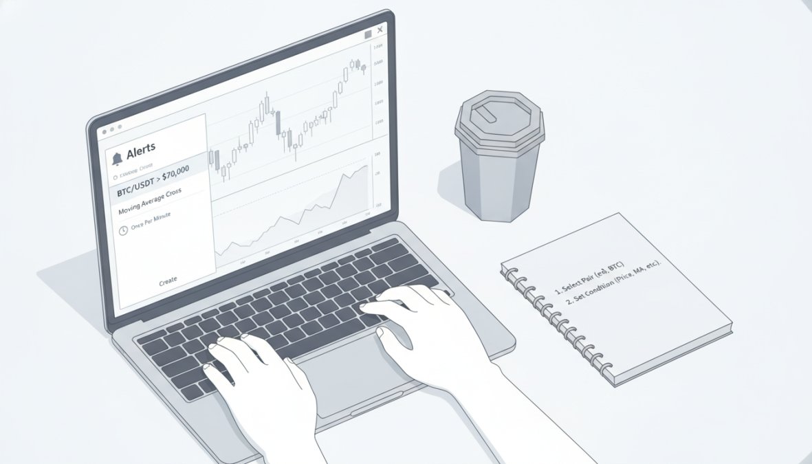 Step-by-step visual guide for TradingView alerts for crypto explained