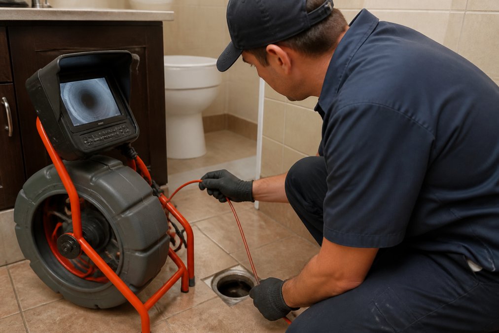 Professional illustration showing Professional for trenchless sewer repair cost