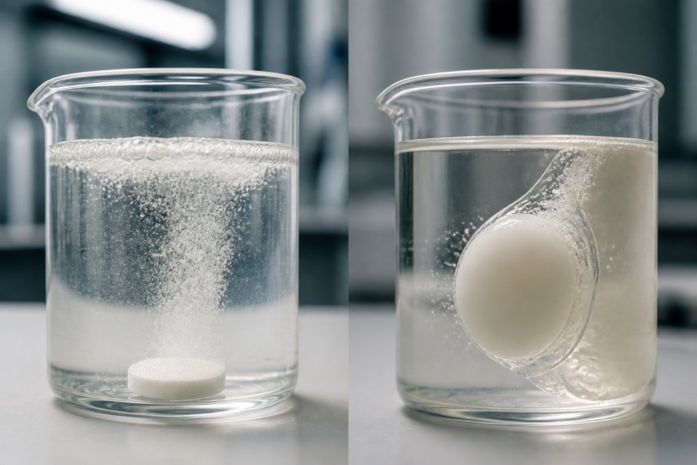 A simple side-by-side diagram showing a standard capsule dissolving in the stomach versus a liposome fusing with an intestinal cell membrane