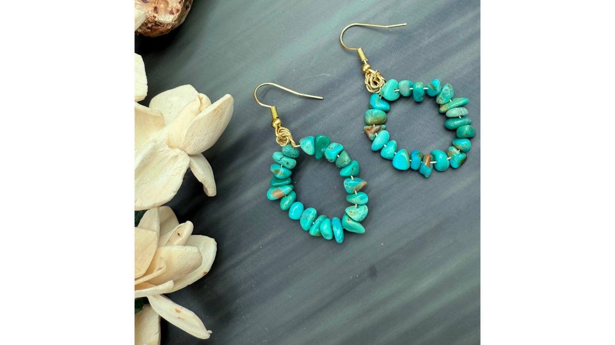 Turquoise hoops