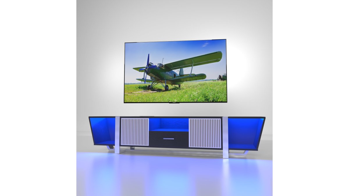 TV Console With Storage Cabinet