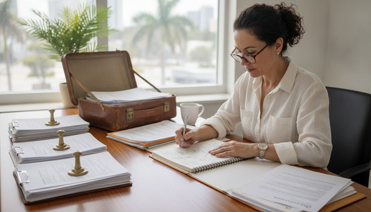 Professional illustration showing business and owner and reviewing concepts for types of business entities