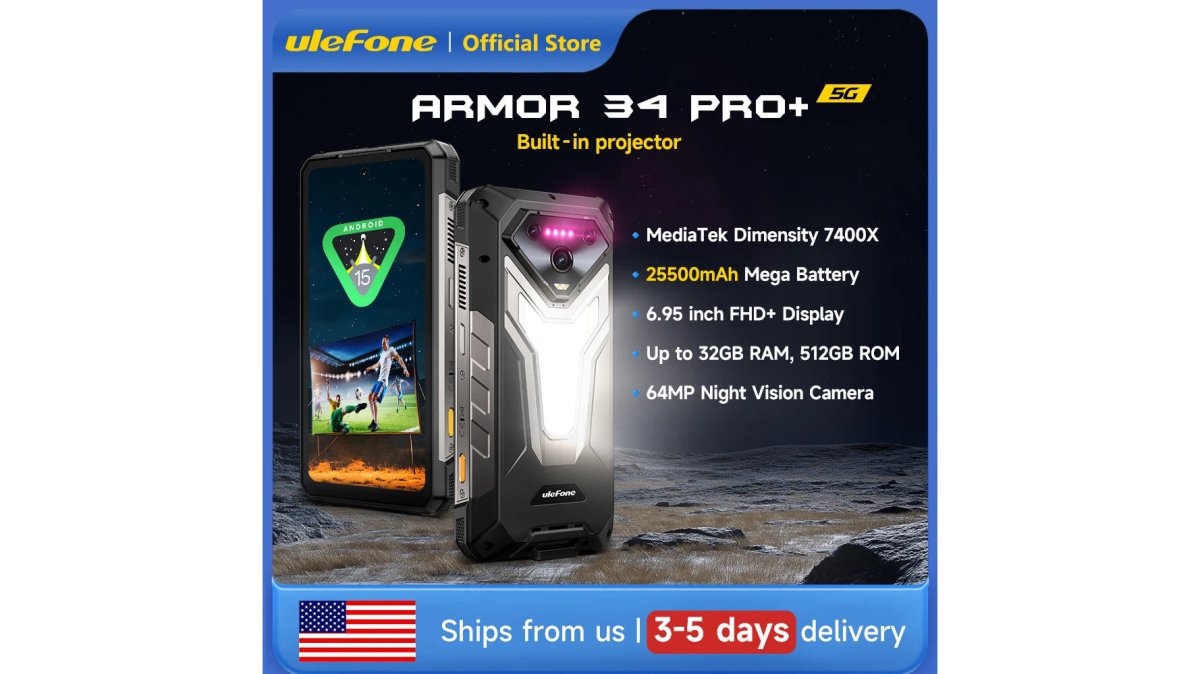 Ulefone Armor 34 Pro Plus Rugged Projector Phone