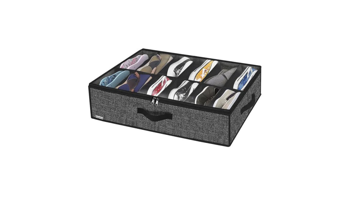 Under Bed Shoe Storage Organizer – Clear Cover Shoe Container