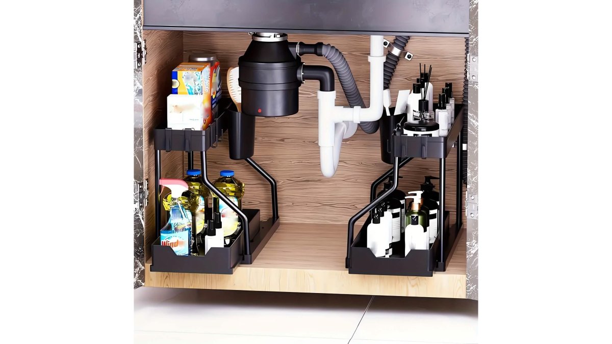 Under Sink Organizer with Sliding Shelves