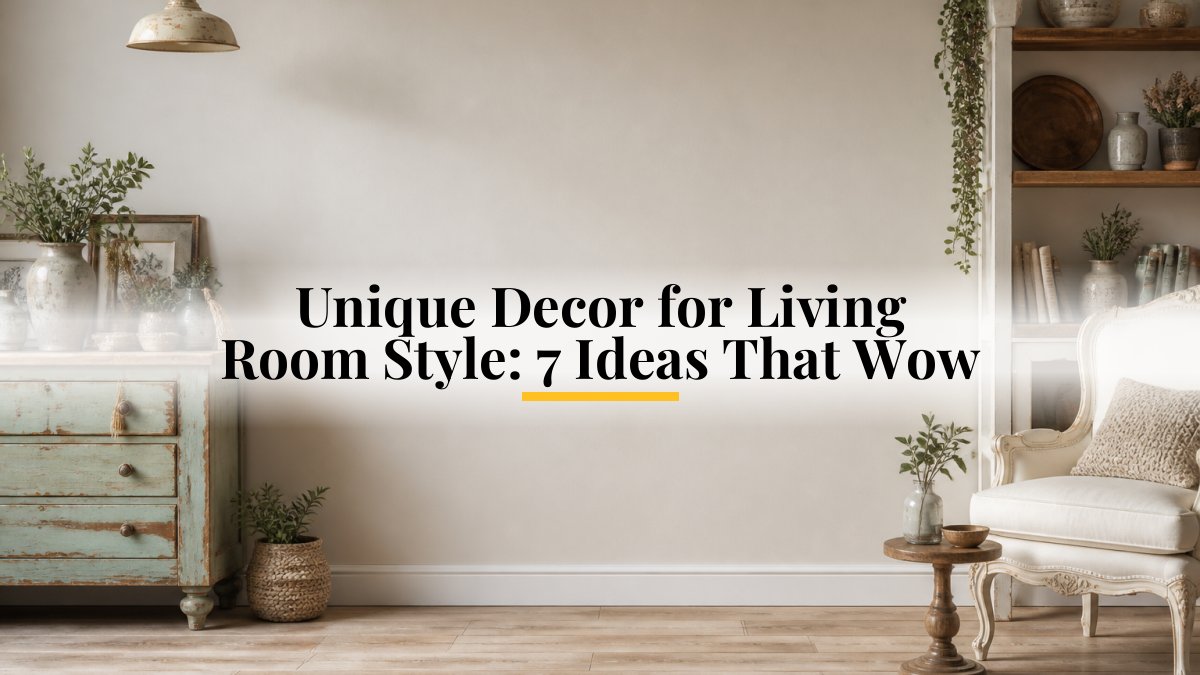 Unique Decor for Living Room Style: 7 Ideas That Wow
