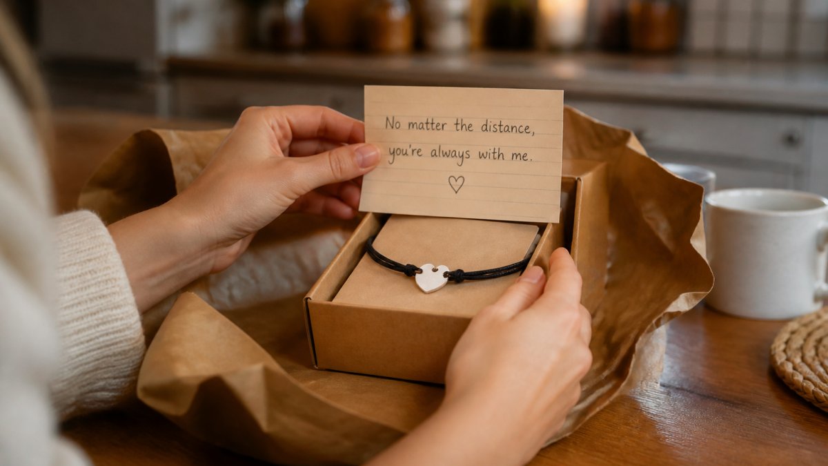 Process flow for choosing personalized gifts and handwritten notes for long distance couples to stay connected
