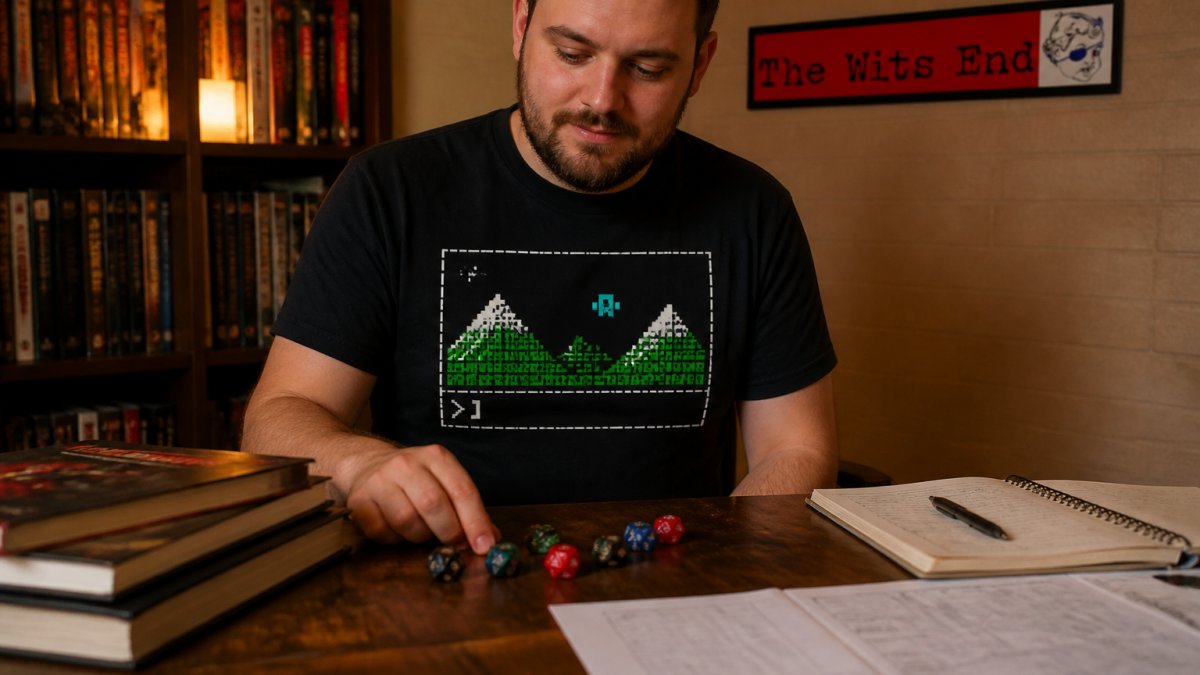 Infographic showing the best apparel styles for tabletop gamers paired with essential gaming accessories.