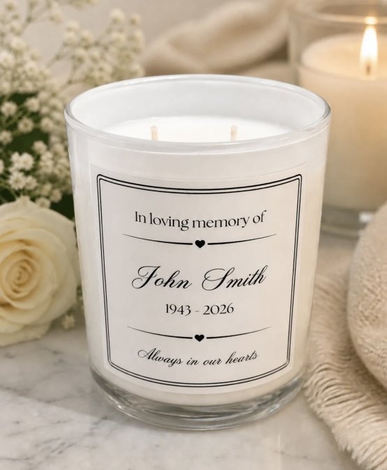 Personalised Memorial Remembrance Candle