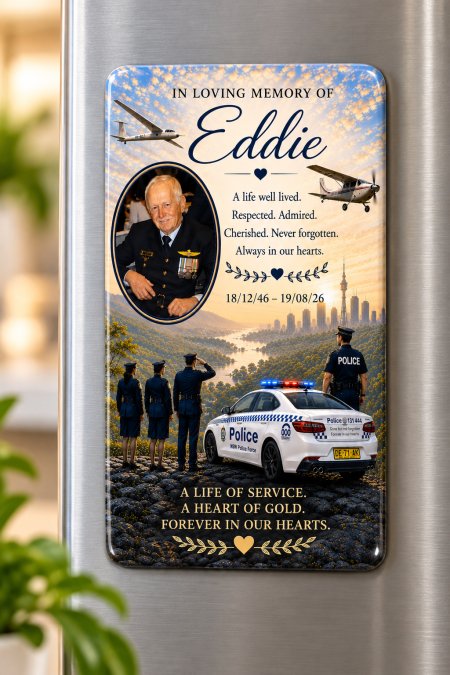 Personalised Memorial Photo Remembrance Magnet
