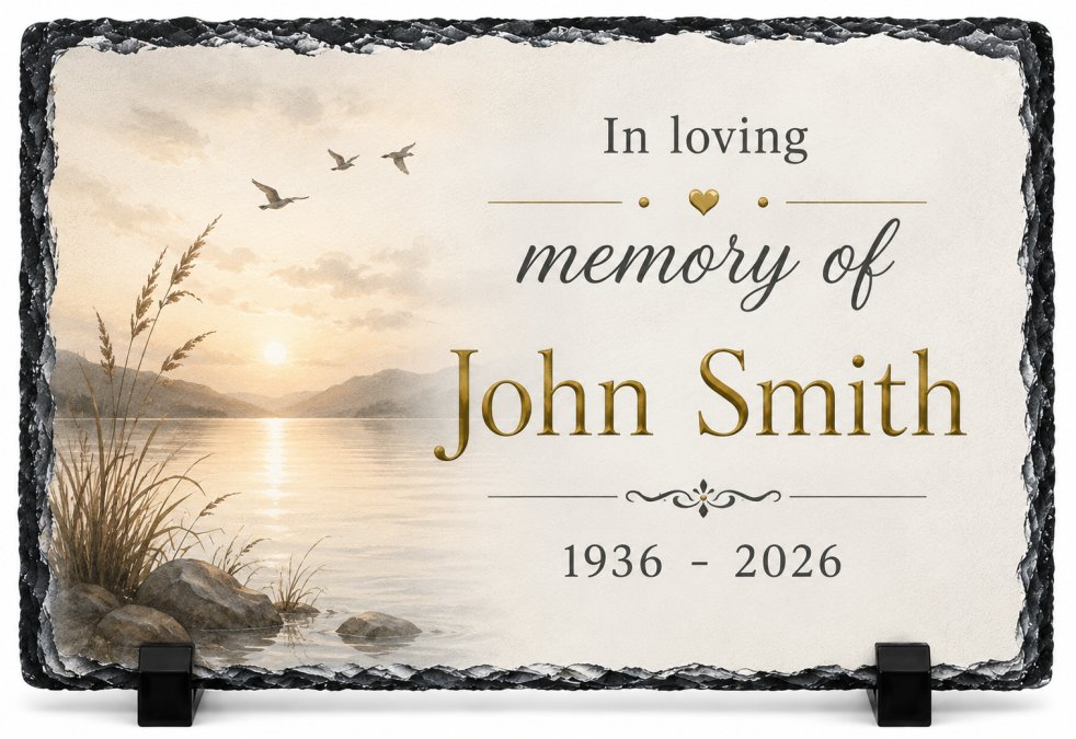 Personalised Memorial Slate Plaque