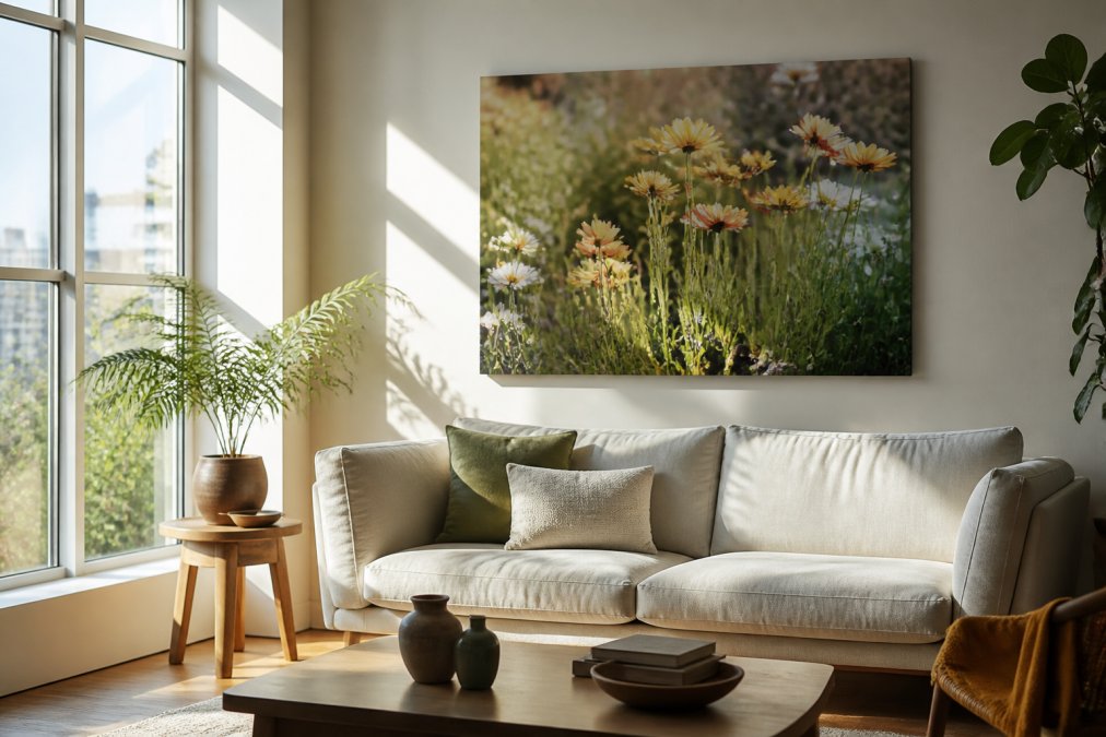 Infographic visualizing the best nature lifestyle accessories for styling botanical canvas art in sunlit apartments.